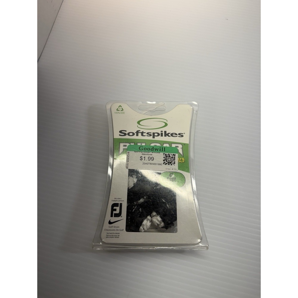 Pulsar Softspikes Golf Cleats Fast Twist One Set 18 Count Black White Tour Lock